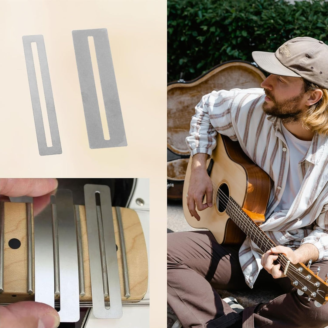 Gitarren Werkzeug Set Messwerkzeug für Die Gitarre Gitarren Tool Set Enthält Kunststofflineal Silber