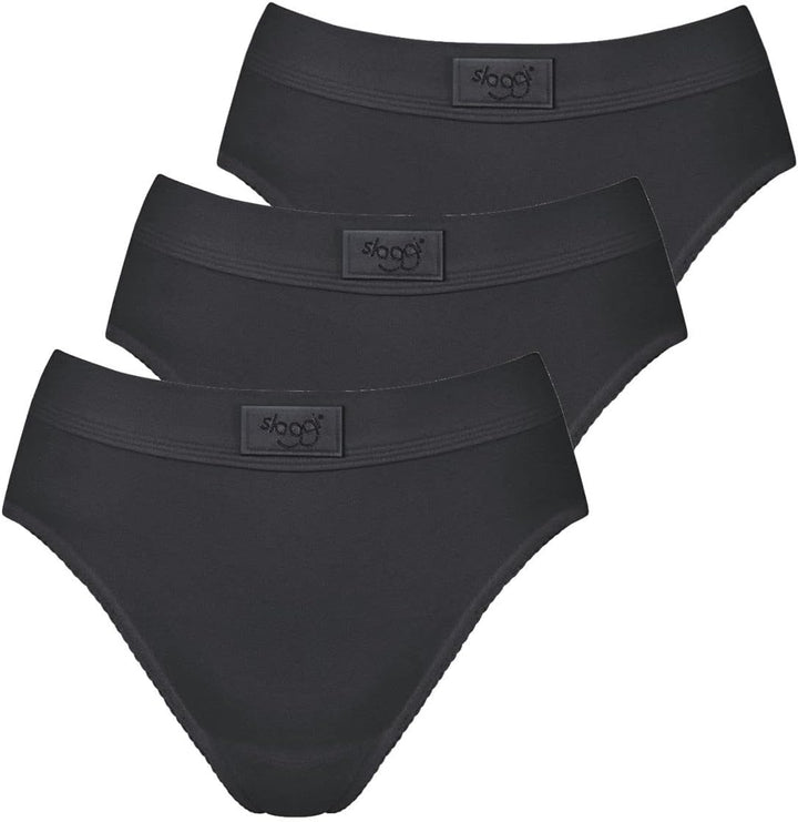 Sloggi Damen sloggi Double Comfort Tai Taillenslip, 3x Schwarz (Black)