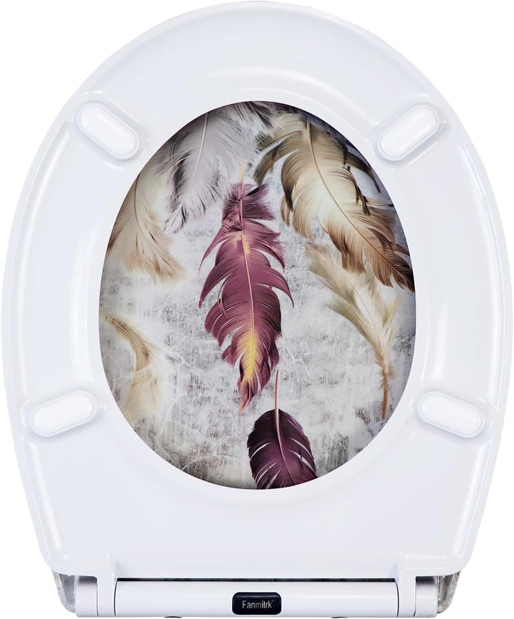 WC Sitz mit Absenkautomatik, Toilettendeckel Duroplast, Klodeckel mit Schnellverschluss, Montage von
