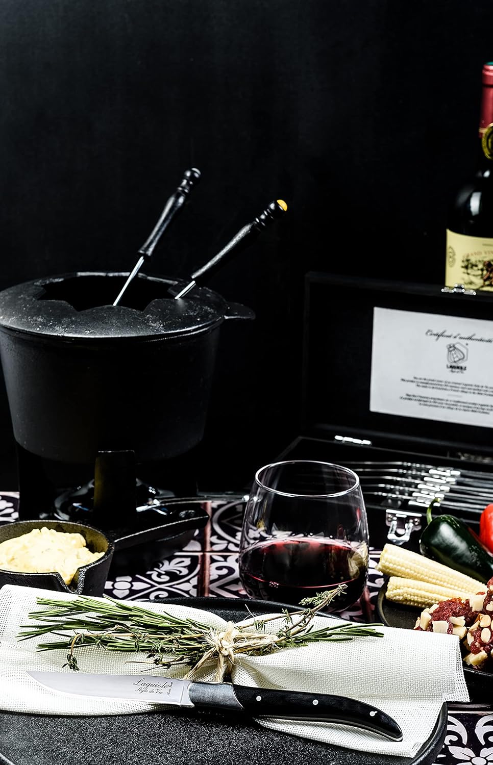 Laguiole Style de Vie Steakmesser Luxury Line, 6-teilig, Ebenholz