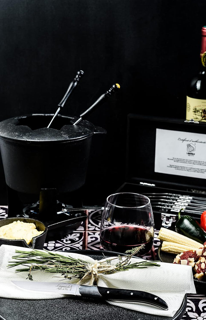 Laguiole Style de Vie Steakmesser Luxury Line, 6-teilig, Ebenholz