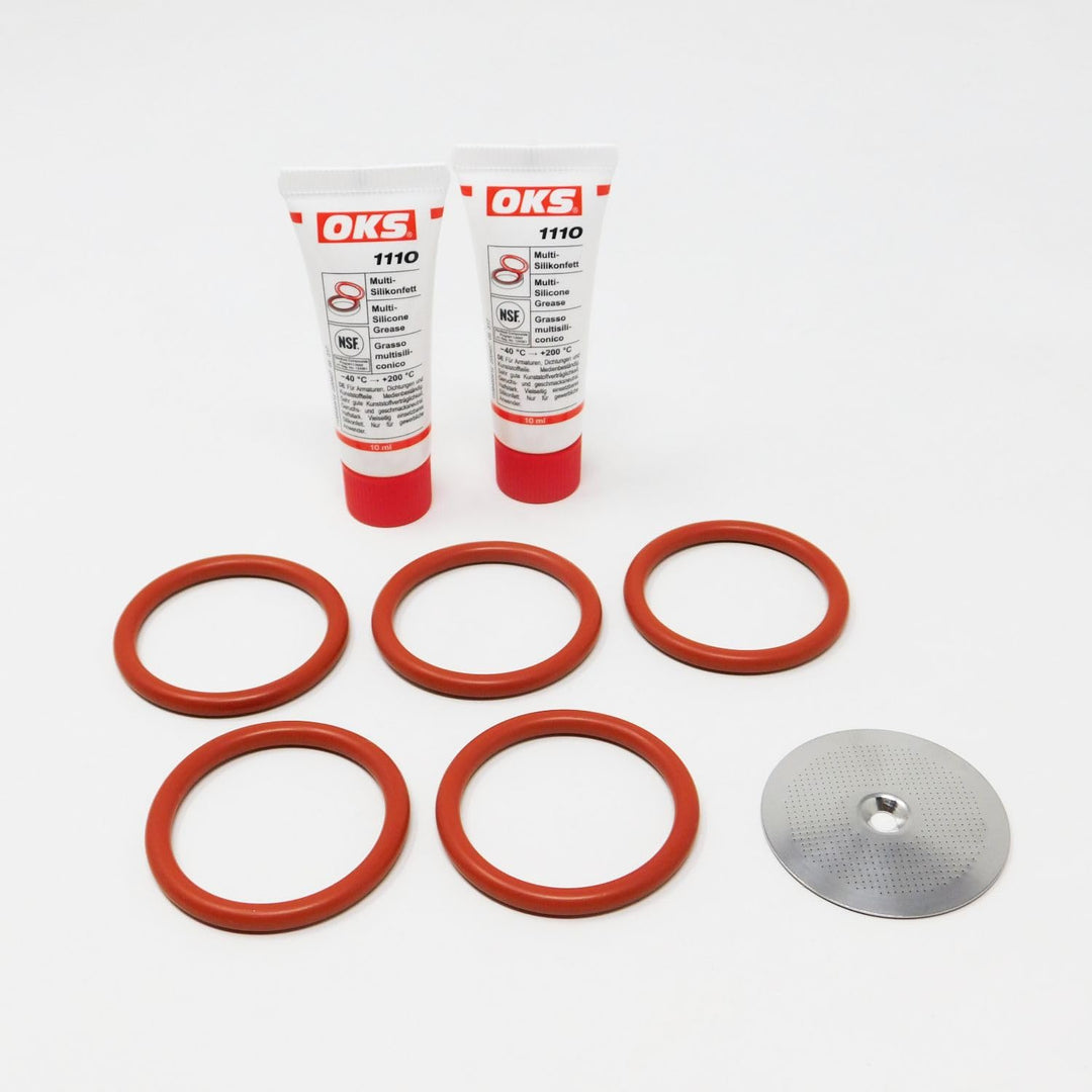 Brühgruppenkit passend für DeLonghi EAM, ESAM und ECAM Serie 5 x O-Ring + OKS Silikonfett + Brühgrup