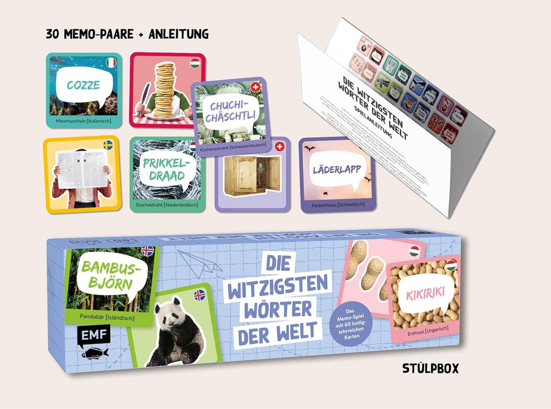 Memo-Spiel: Die witzigsten Wörter der Welt: Lustiges und lehrreiches Spiel für Sprachverliebte und R