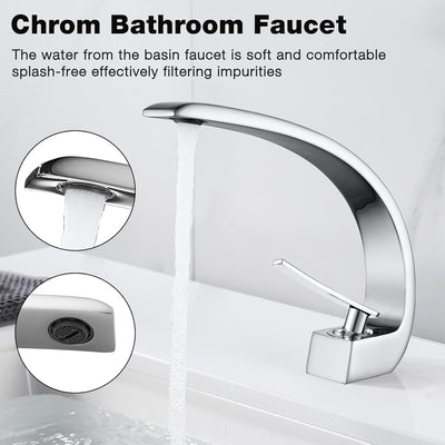 Wasserhahn Bad Waschtischarmatur Mischbatterie Waschbecken Armaturen Badarmatur Waschbecken Chrom Wa