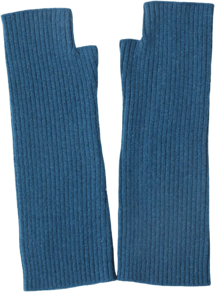 Prettystern Damen mid-lange Kaschmir Pulswärmer Arm-Stulpen fingerlose Ripp-Strick Handschuhe Länge