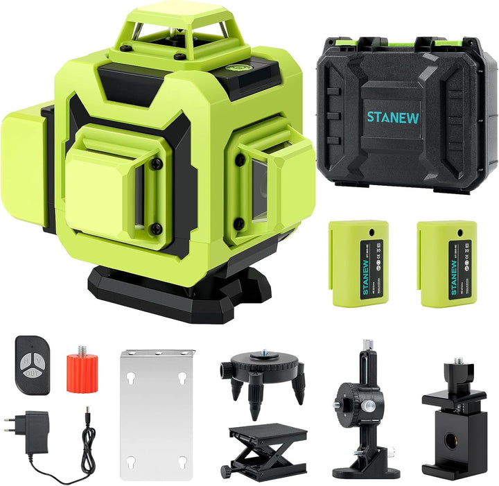Stand laserlevel 360 °x 4,láser de 16 líneas lazer level 4d, medidor automático de nivel, soporte gi