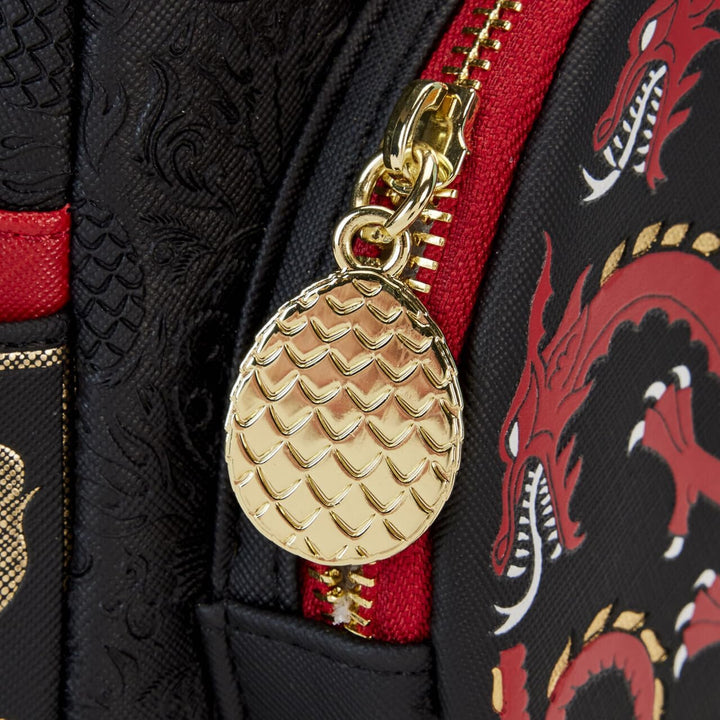 Loungefly House of the Dragon All Over Print House Targaryen Sigil Double Strap Shoulder Bag, Mehrfa
