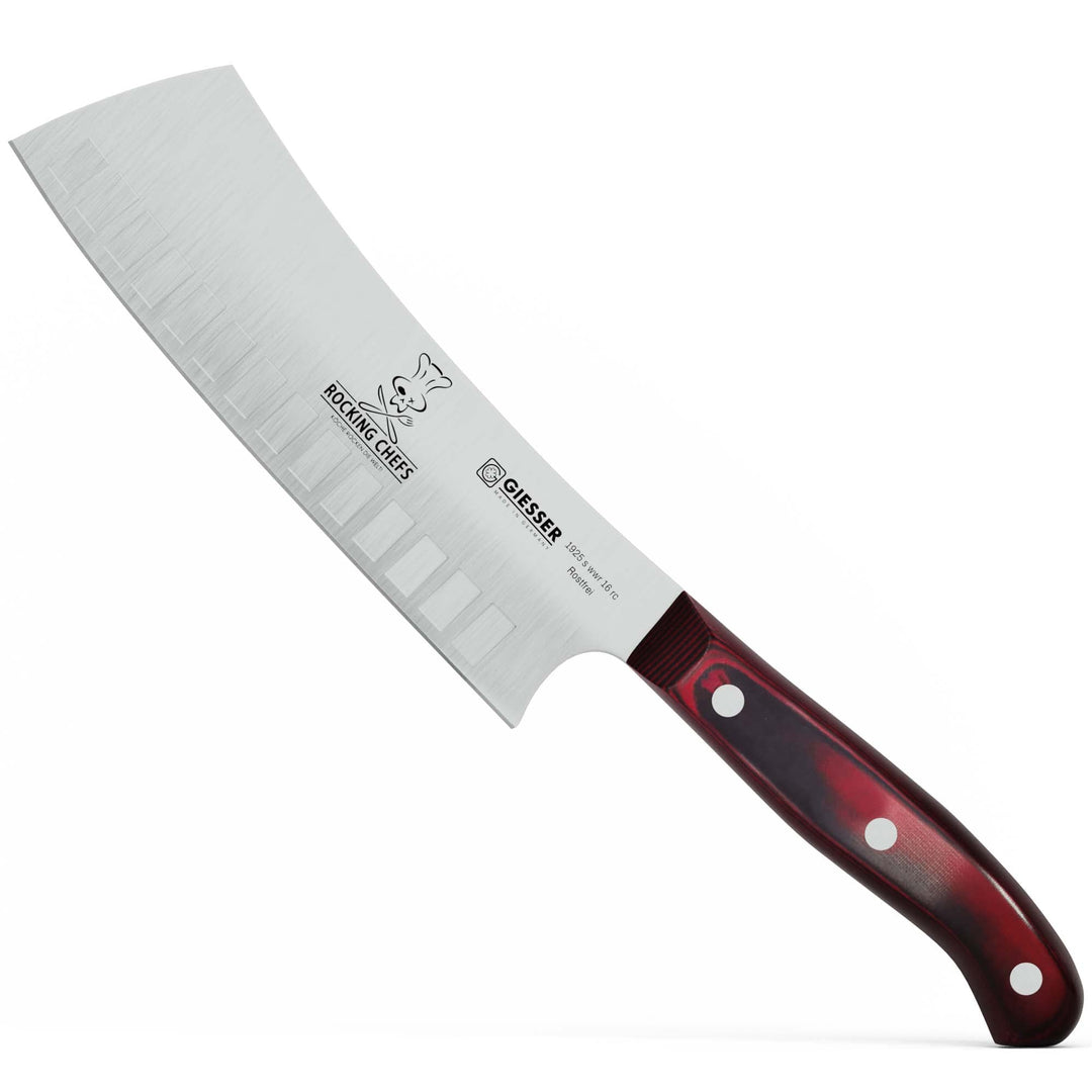 GIESSER seit 1776 - Made in Germany - Japanisches Kochmesser 16 cm, Kullenschliff Rocking Chef, Prem