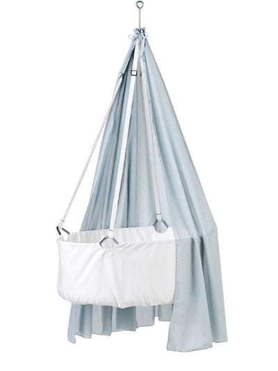 Ausstellungsstück Leander Babywiege Wiege weiss Set inkl. Comfort Träumeland Softschaummatratze, Sch