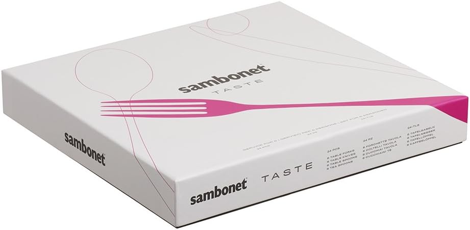 Sambonet 52553-81 Taste - Monoblock-Edelstahlgeschirrset 18/10, für 6 Personen, 24-teilig: 6 Gabeln,