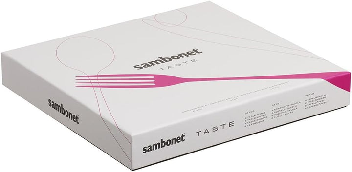 Sambonet 52553-81 Taste - Monoblock-Edelstahlgeschirrset 18/10, für 6 Personen, 24-teilig: 6 Gabeln,