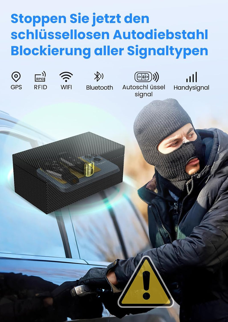 lanpard Keyless Go Schutz Autoschlüssel Box, Extra Gross Faraday Box & Faradayschutzhülle (2 Stk) fü