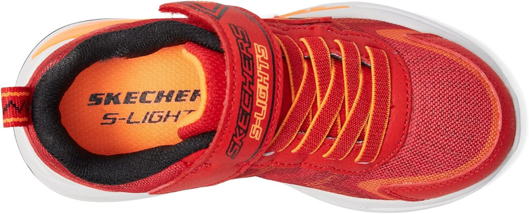Skechers Jungen Tri-namicsArbeiten 21 EU Red Textile Orange Black Trim, 21 EU Red Textile Orange Bla