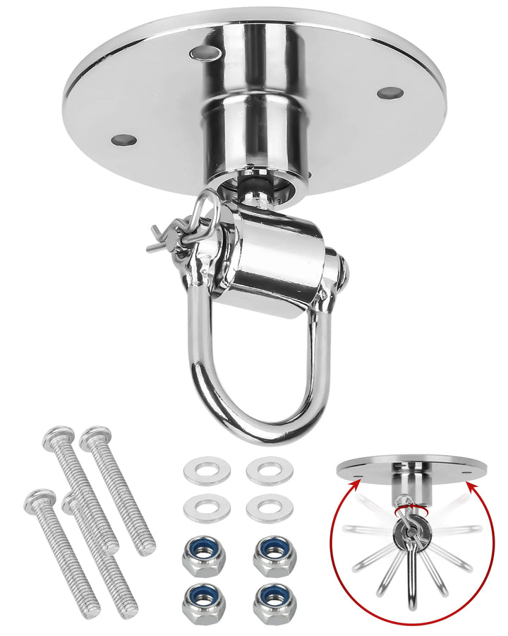 Speed Bag Swivels - Stainless Steel Speedbag Swivel - Boxing Swivel with 360° Ball Bearing - Complet