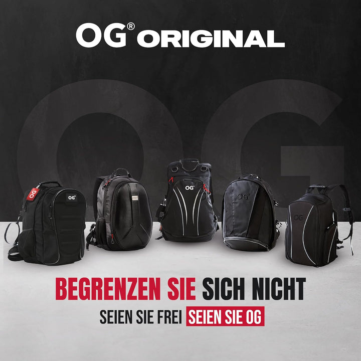 OG Original Roadrunner Motorrad Rucksack Wasserdicht Schwarz Leicht 20l, Motorradhelm-Tasche, Helm-T