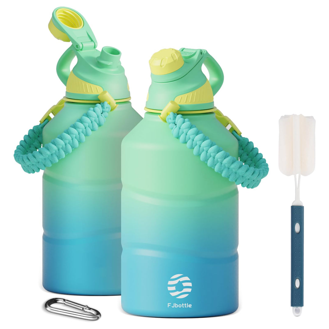 Fjbottle Edelstahl Trinkflasche 1900ML mit Magnetischem Deckel, BPA FREI auslaufsichere Doppelwandig