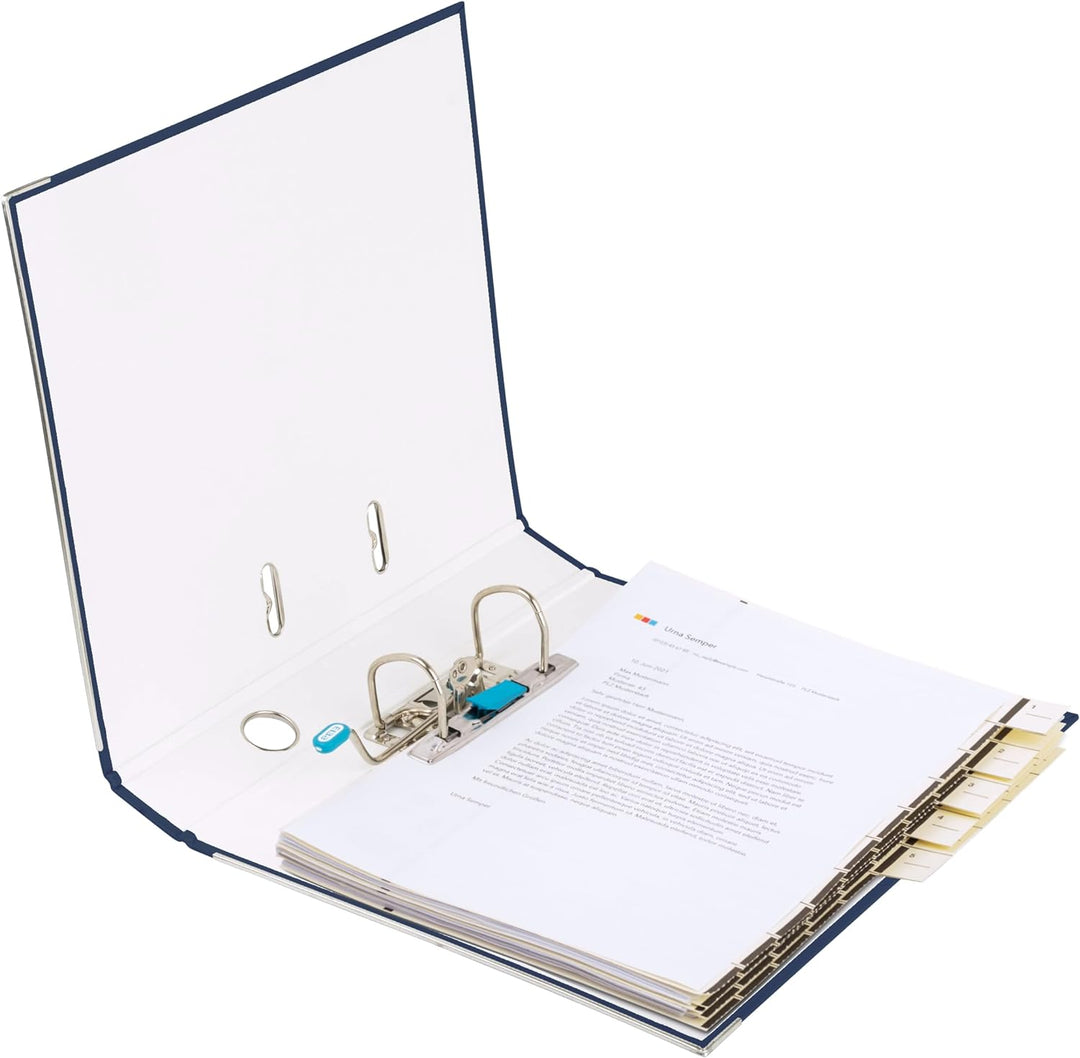 Elba Ordner A4, Smart Pro, 5 cm schmal, Kunststoff aussen, dunkelblau, 10 Stück, dunkelblau