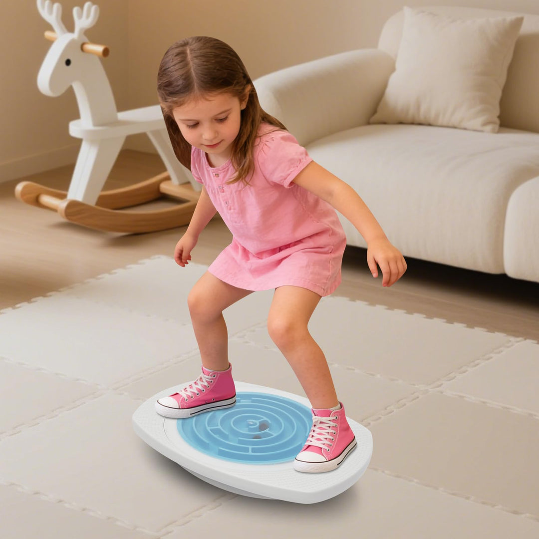 Kinder Balance Board mit Labyrinth, Geschicklichkeits- & Gleichgewichtstrainer ab 3 Jahren, fördert