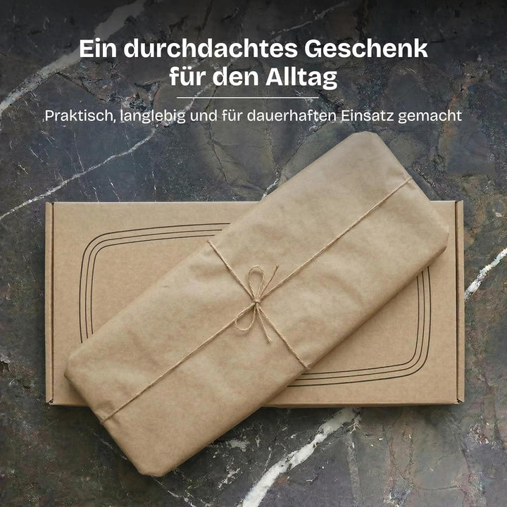 Quaarc Tapas Servierbrett (54x18 cm) – Premium Eiche Servierplatte für Antipasti, Käse & Snacks – Er