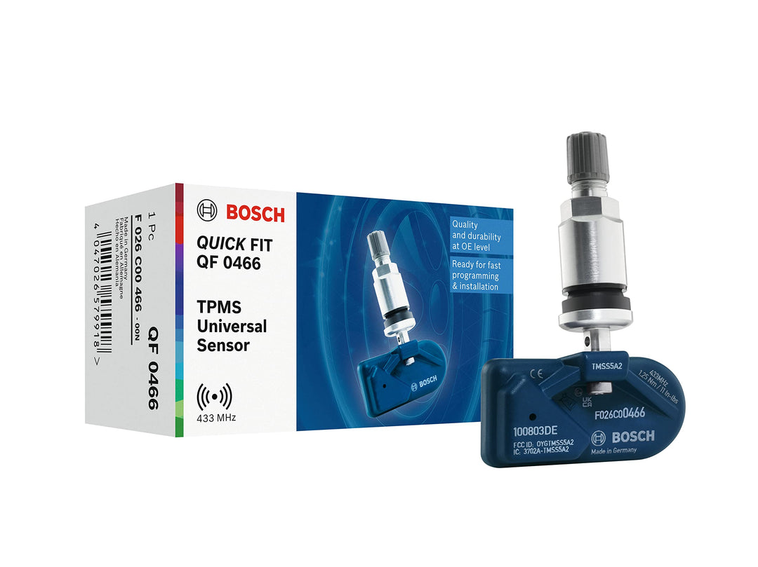 Bosch F026C00466 - QF0466 - Universal QUICK FIT RDKS-Sensor - TPMS Reifendrucksensor mit silberfarbe