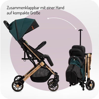 MOMI ESTELLE Kinderwagen für Kinder ab 6 Monat bis zu max. Körpergewicht von 15 kg, H105 x B51 x T75