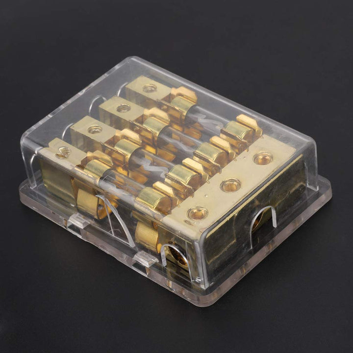 YWBL-WH 12V 60A Sicherungshalter für Auto-Audio-Schaltung, 1 in 4 Möglichkeiten 4GA (6GA / 8GA) * 3