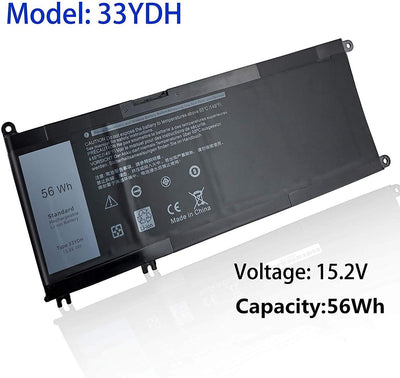 ASKC 56Wh 33YDH Laptop Akku für Dell Inspiron 15 7577 17 7000 7773 7778 7786 7779 2in1 G3 15 3579 17