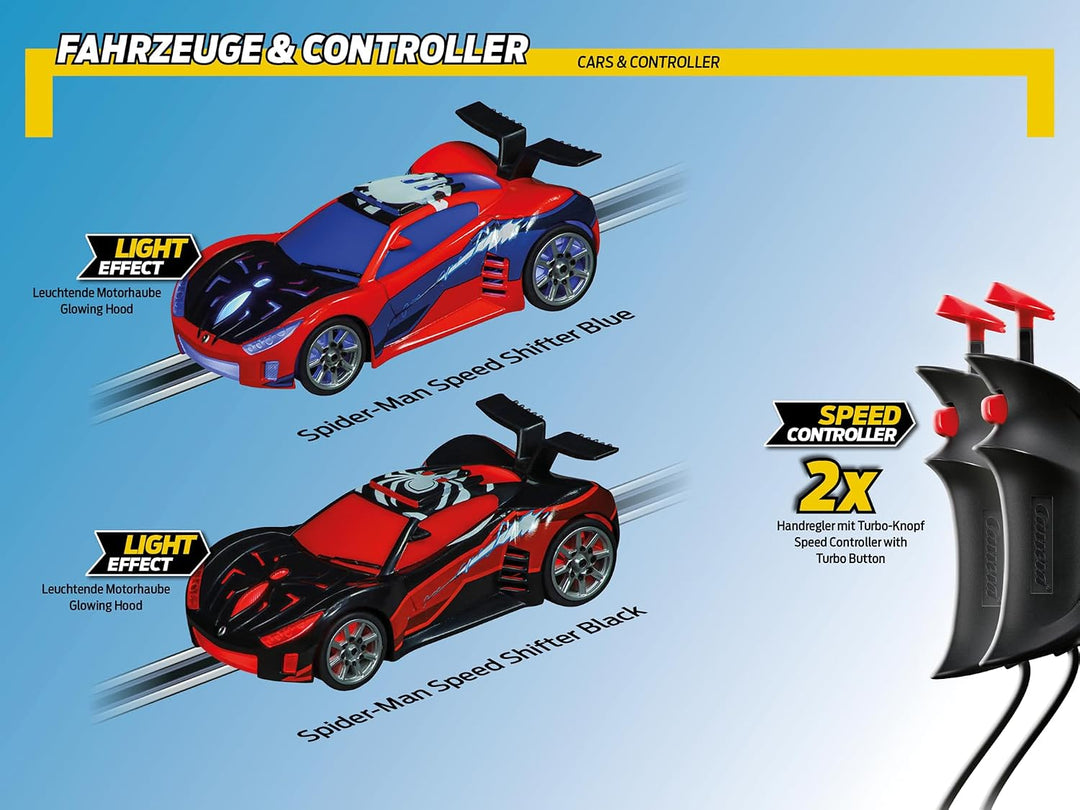 Carrera - 20062580 - Carrera GO!!! Spider Racing Rennbahn-Set I Rennbahn mit lizensierten Slotcars |
