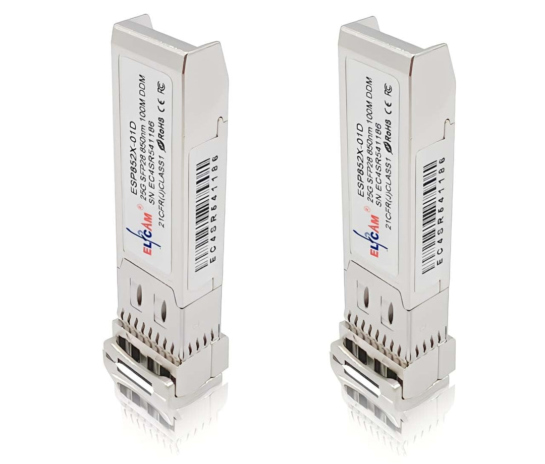 Elfcam® - 25G SFP28 SR Netzwerk-Transceiver-Modul Kompatibel mit Cisco SFP28 25GBASE-SR 850nm 100m D