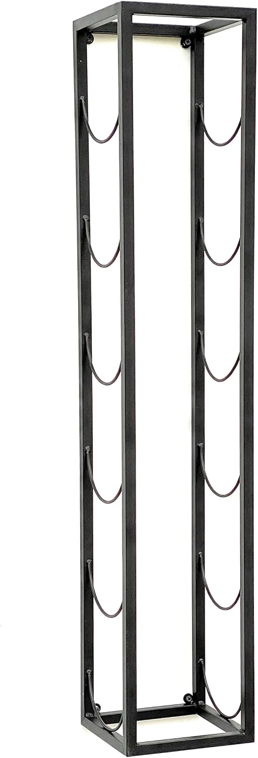 DanDiBo Weinregal Metall Wand 80 cm Schwarz Flaschenregal 96238 Flaschenhalter Wandmontage Modern Wa