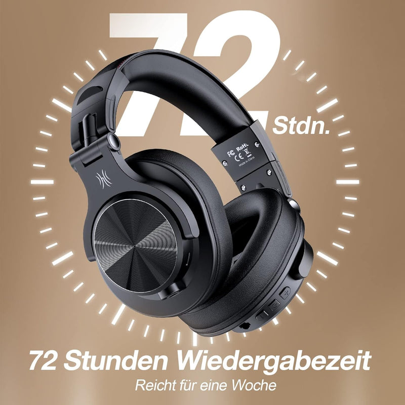 OneOdio Bluetooth Kopfhörer Over Ear, 72 Stdn HiFi Stereo Kopfhörer Kabellos, Wireless Headphones mi
