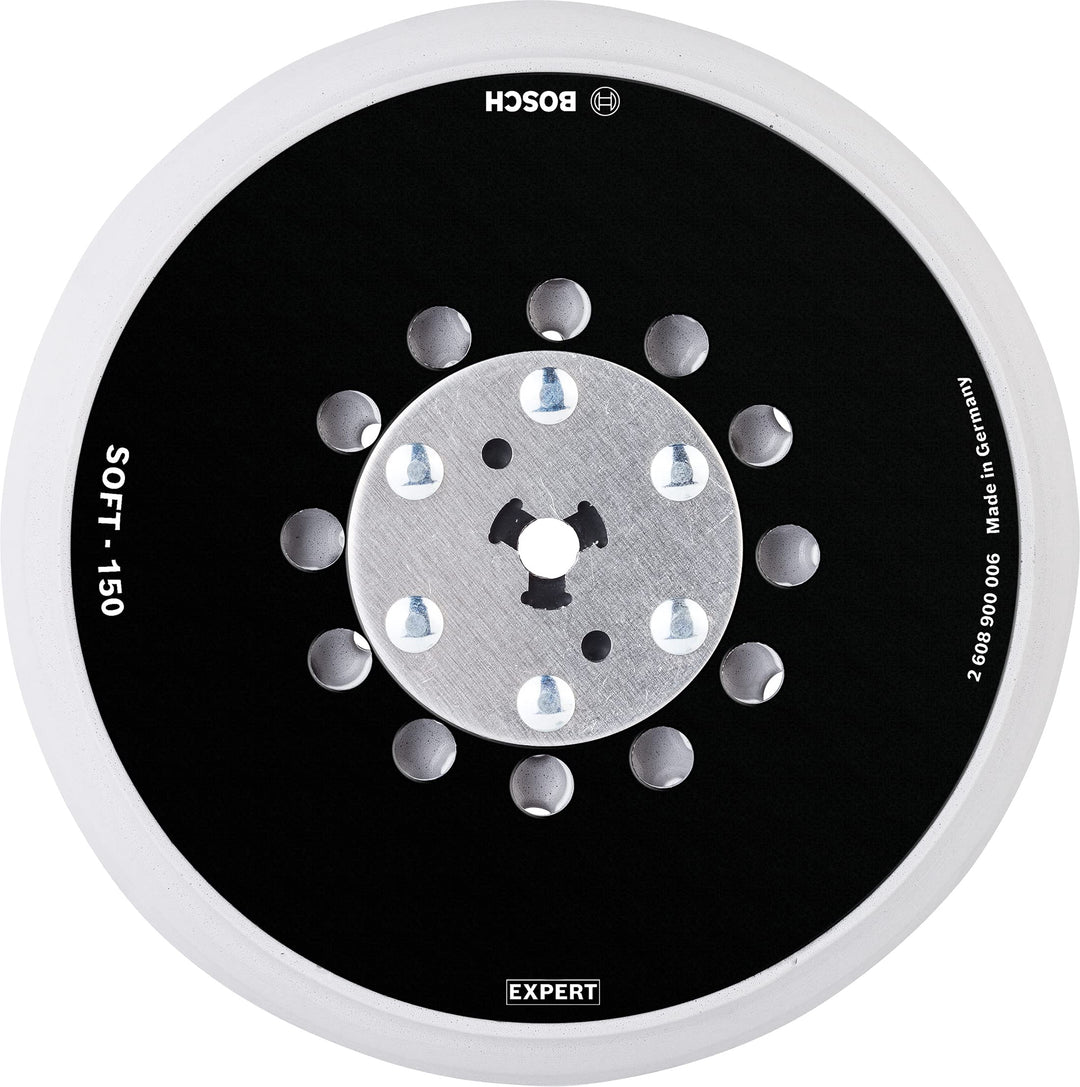 Bosch Professional 1x Expert Multihole Universalstützteller (Version weich, Ø 150 mm, Zubehör Exzent