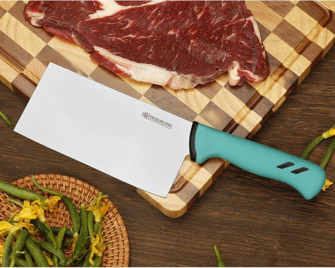YOUSUNLONG Hackmesser - 203mm Fleisch- und Gemüseschneidmesser - Klinge aus hochwertigem Molybdänsta