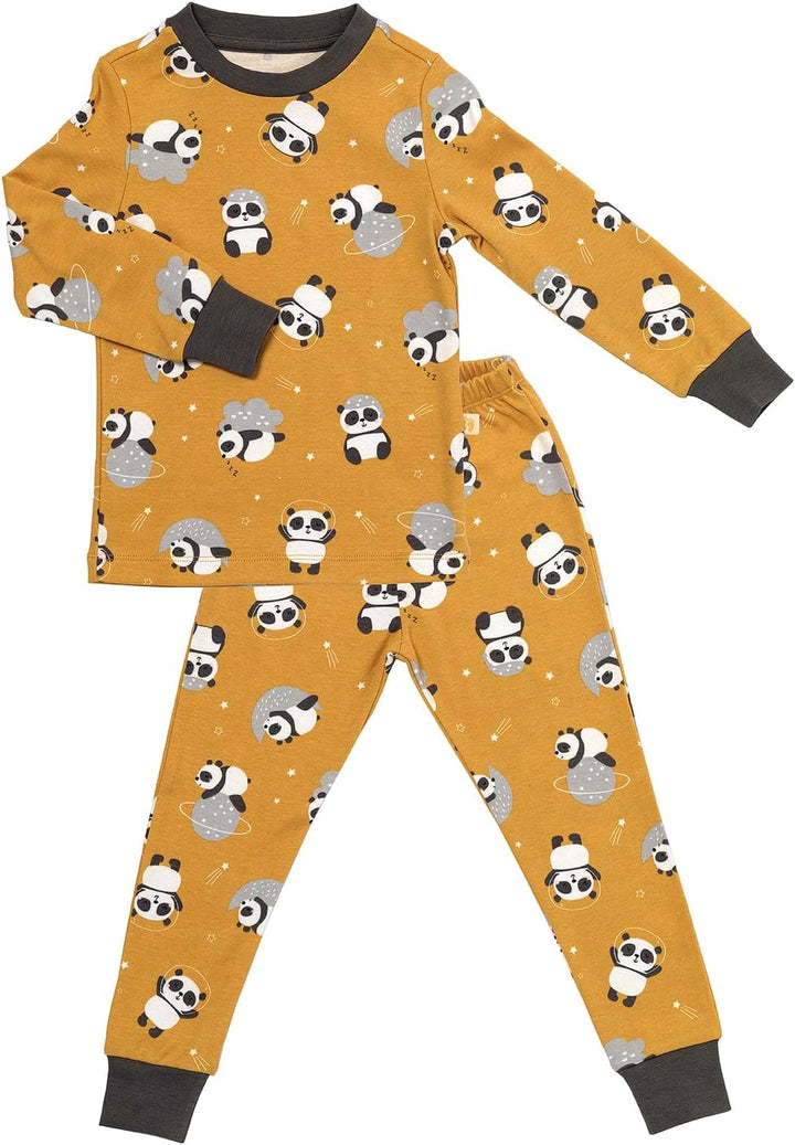 schlummersack Kinder Schlafanzug/Pyjama aus 100% Bio Baumwolle 122 Panda, 122 Panda
