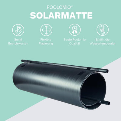 poolomio® Solarmatte 300 x 120 cm | Solarheizung für Pools bis 20m³ | umweltfreundlicher Solarkollek