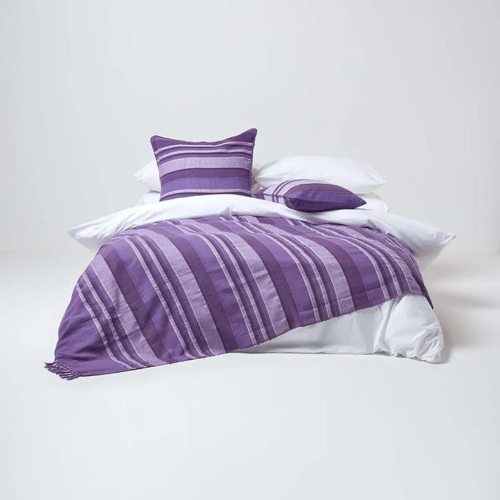 Homescapes handgewobener Vorhang Morocco lila 2er Set Ösenvorhang 140 x 140 cm (Breite x Länge) Deko