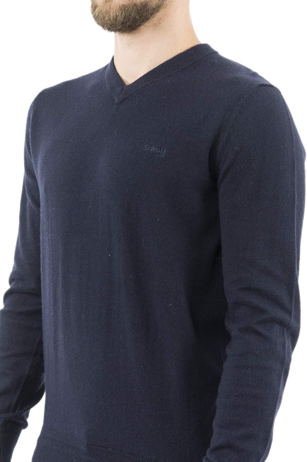 Schott NYC Herren Pullover S Navy, S Navy