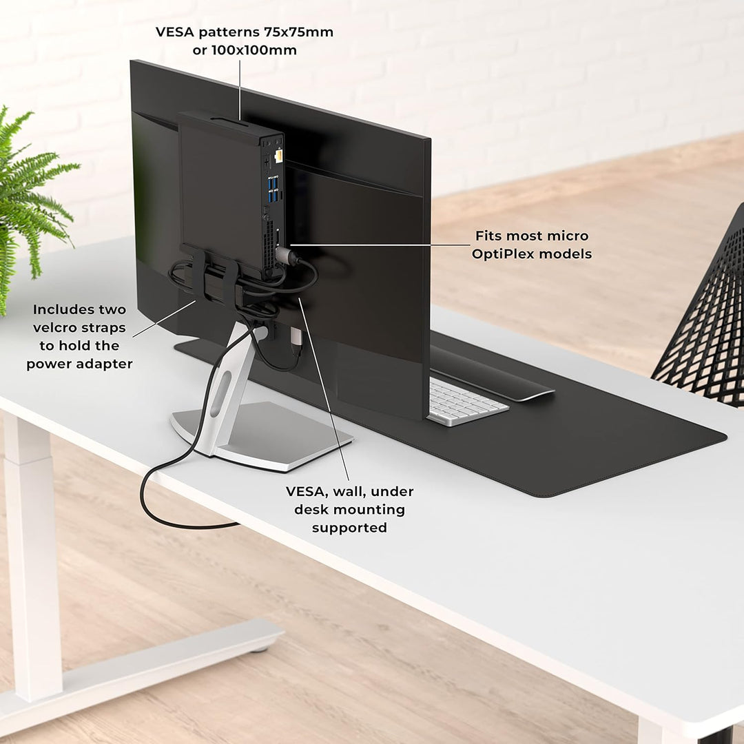 HumanCentric Mount Kompatibel mit Dell OptiPlex Micro Form Factor Gehäuse, VESA, Untertisch und Wand