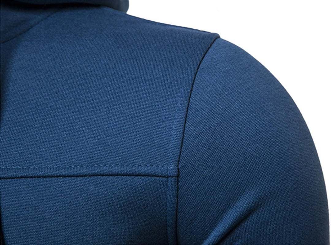 Sportjacke Herren Casual Sweatjacke Zip Kordelzug Hoodie Sweatshirt Jacke Basic mit Kapuze Langarm K