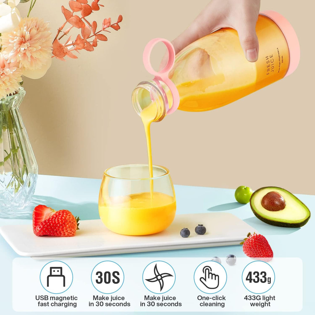 MIAOKE Tragbarer Mixer, modischer, tragbarer Mixer für Shakes und Smoothies, 334 ml, magnetischer US