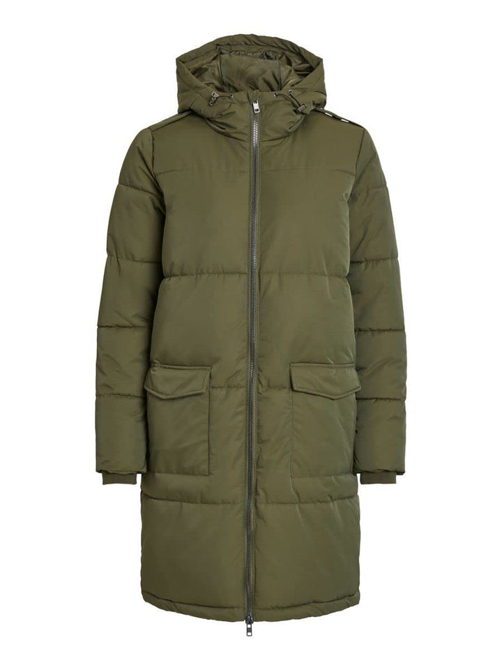 Object NOS Damen OBJZHANNA L/S Long Jacket NOOS Mantel, per Pack Grün (Forest Night Forest Night), 3