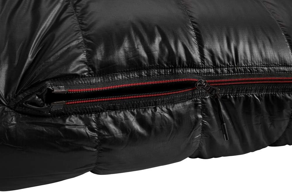 Yeti Vib 250 +5 Grad - Daunenschlafsack Schwarz/Rot XL/LI, Schwarz/Rot XL/LI