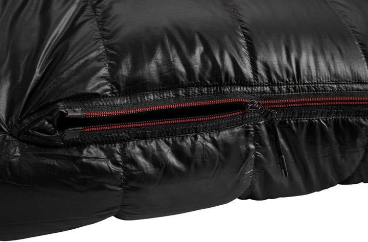 Yeti Vib 250 +5 Grad - Daunenschlafsack Schwarz/Rot XL/LI, Schwarz/Rot XL/LI