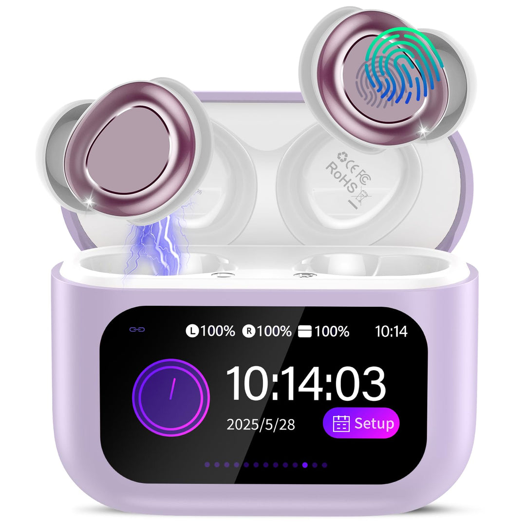 ZYHKON Bluetooth Kopfhörer, Bluetooth 5.4 Schlafkopfhörer In Ear mit Touchscreen, 48H Spielzeit Mini