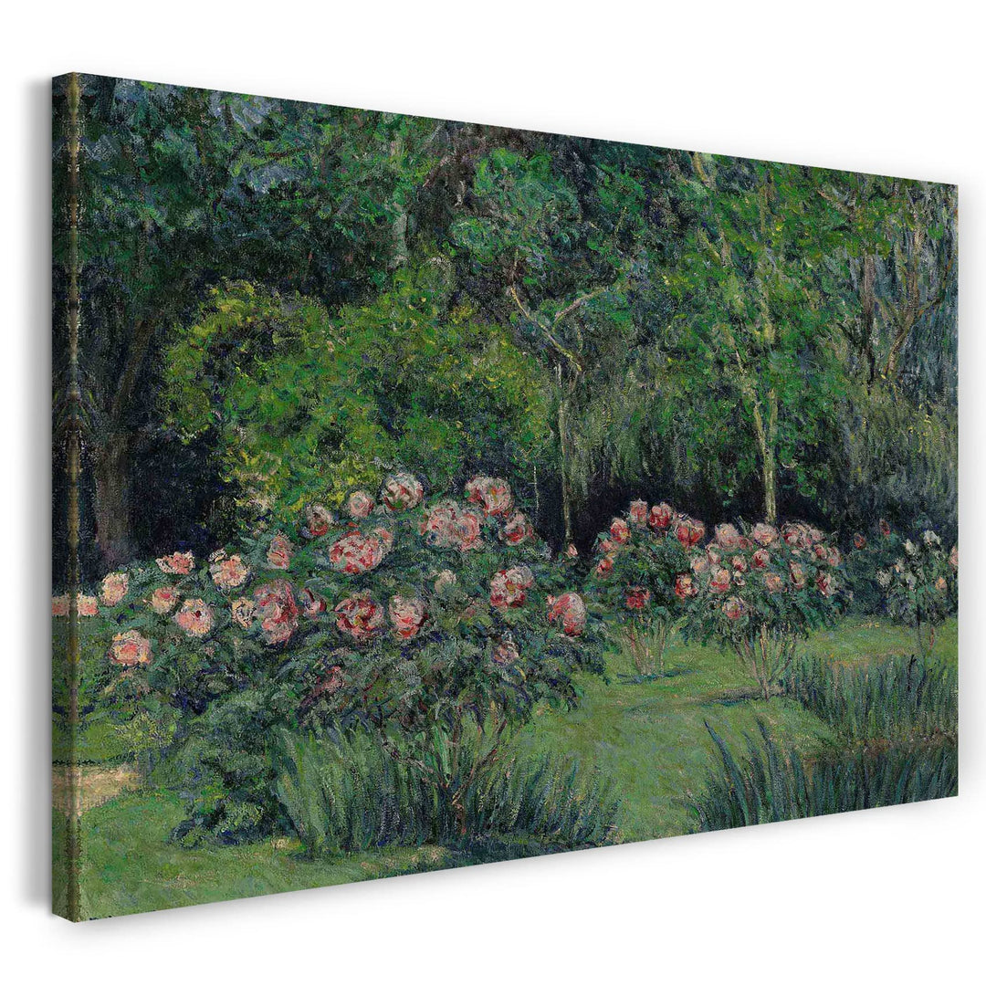 Printed Paintings Leinwand (100x70cm): Blanche Hoschedé Monet - Der Garten in Giverny 100x70 cm, 100