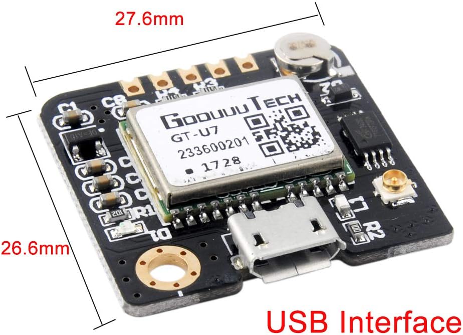 Geekstory GT-U7 GPS Modul GPS-Empfänger Navigationssatellit mit EEPROM Kompatibel mit 6M 51 Mikrocon