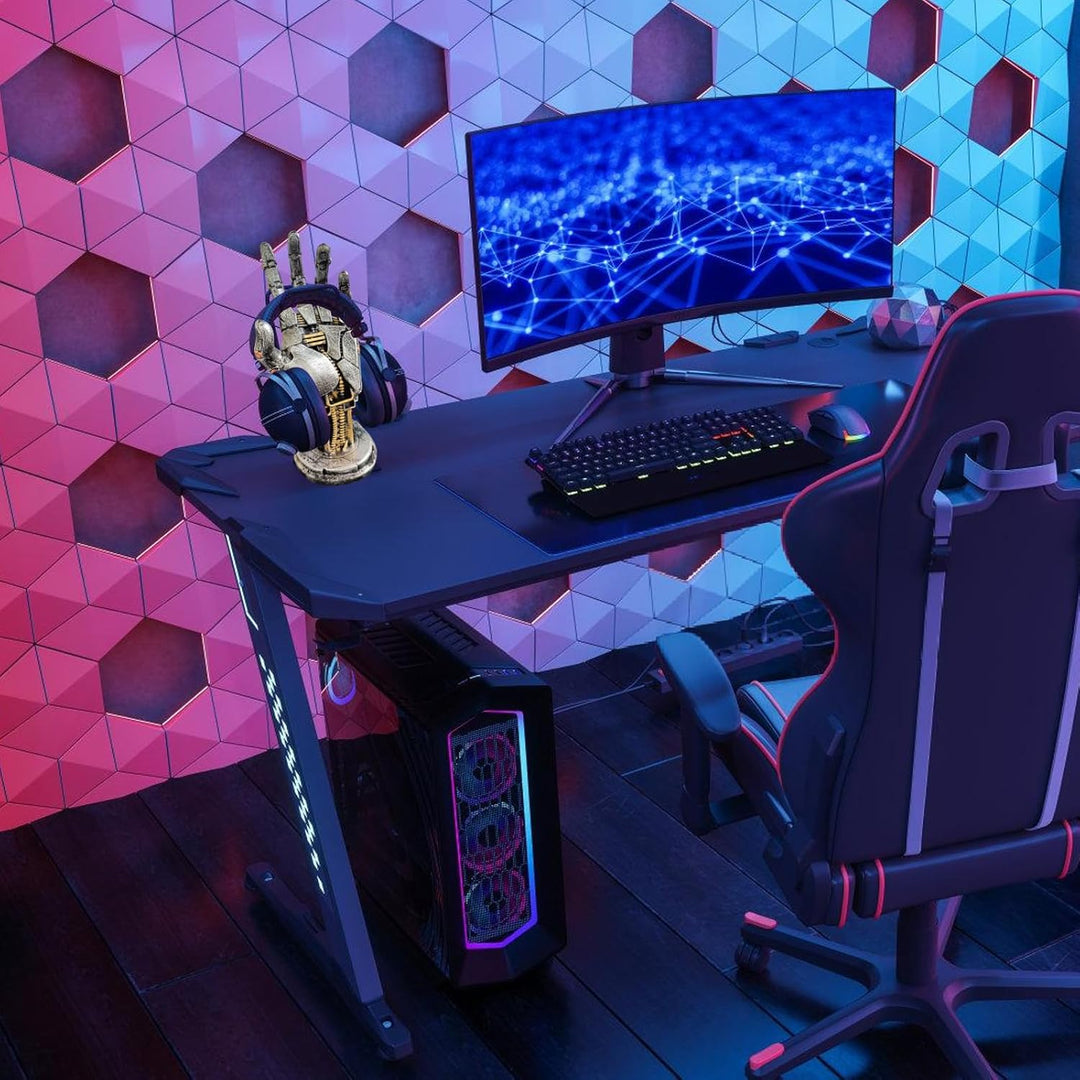 Cyberpunk Kopfhörerständer und Controller Halterung: Premium Gaming Zubehör mit Roboterarm-Design, G