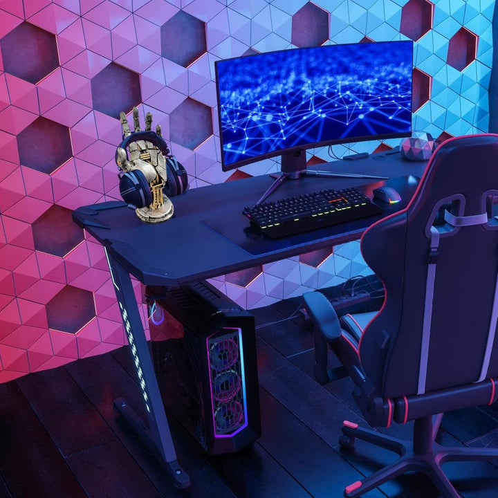 Cyberpunk Kopfhörerständer und Controller Halterung: Premium Gaming Zubehör mit Roboterarm-Design, G