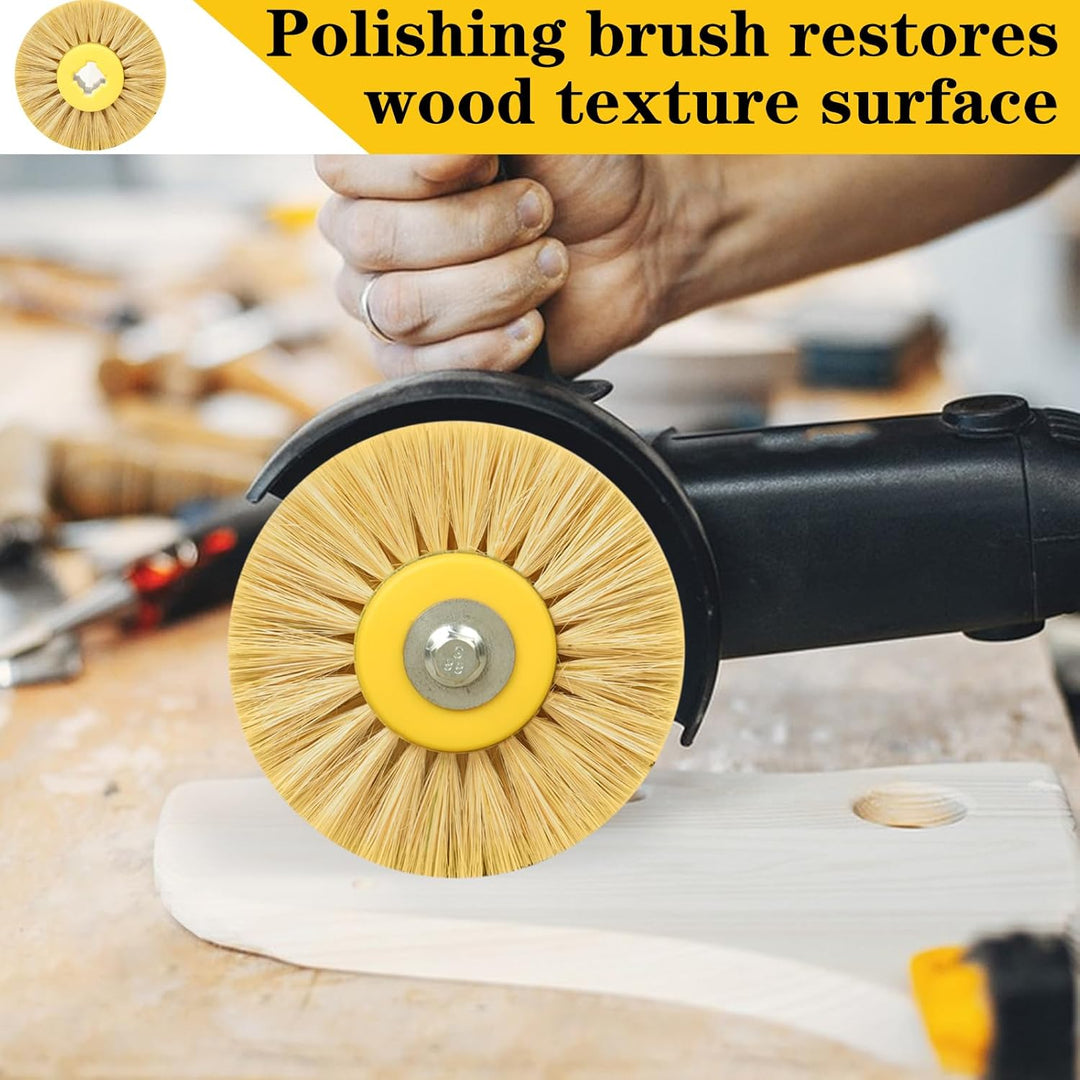 Schleifbürsten, 120x100mm Sisalbürste, Polierbürste zum Holzverarbeitung, Grit Bürste Bristle Bürste