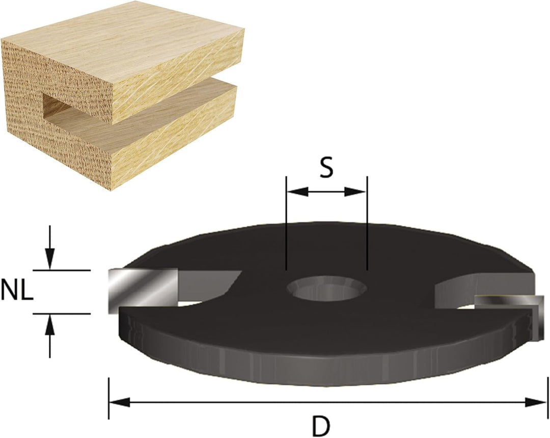 ENT 13951 Scheibennutmesser HW, Durchmesser (D) 40 mm, NL 3 mm, mit Senkbohrung D=40 / NL=3, D=40 /